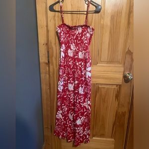 Old Navy floor length red dress